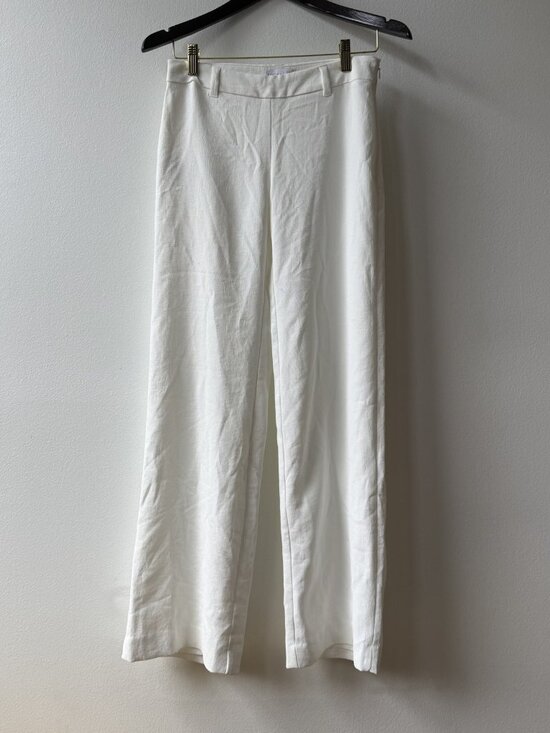 Kookai Pants - KOOKAÏ Oyster Core Low Rise Wide Leg Pant Natural White AU 6 US 2